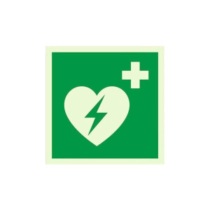 Defibrillator Symbol, Kunststoff, selbstklebend,...