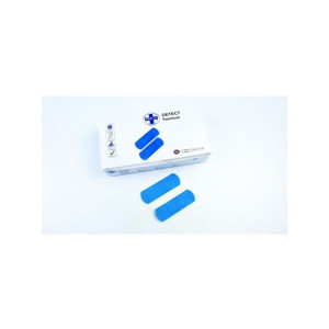 FAPlast, Detect Premium, Pflaster Strips (2,5 x 7,2 cm), luftdurchlässig, extra dehnbar & flexibel, Farbe: Blau, VE: 100 St.