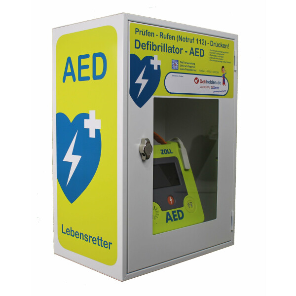 Konfigurator Defi/AED Wandschrank - Metall - Wall Case 20 mit AED Beschriftung - Erste Hilfe Koffer verlastbar - Ohne Zubehör!