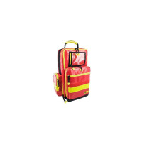 Aktion Notfallrucksack leer aus Planenmaterial Farbe rot inkl. DIN 13157 SET - Zoll AED 3 verlastbar!